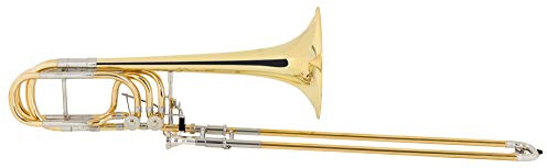Trombón Bajo Lechgold BP-18L - de latón - afinación: Bb/F/Gb/D - con válvula de cuarta y de tercera - incluye estuche ligero - lacado
