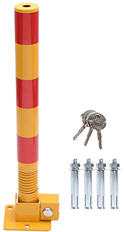 KATSU Car Parking Space Lock Bollard YLW-Red 600mm with Spring