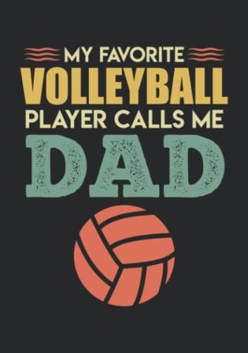 Notizbuch A5 kariert mit Softcover Design: Volleyball Vater Kind Spruch Volleyballer: 120 karierte DIN A5 Seiten