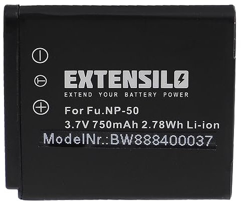 EXTENSILO 1x batteria sostituisce Pentax D-Li122, D-Li68 per fotocamera digitale DSLR (750mAh, 3,7V, Li-Ion)