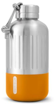 Black+Blum Explorer Vacuum Flask - Stainless Steel Leak Proof Water Bottle with Carry Loop - BPA Free Drinks Bottle for Hot or Cold Drinks, Hiking and Gym - Orange, Small 650ml