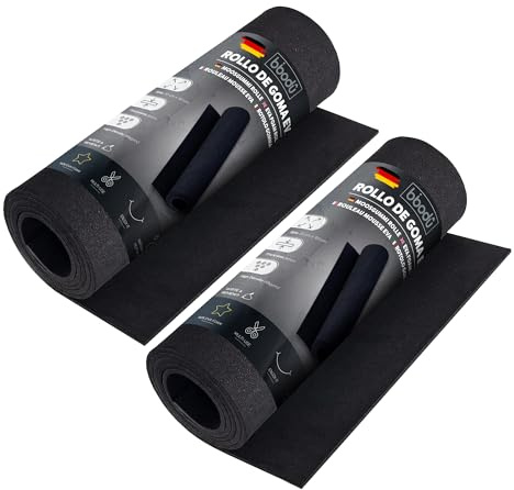BIBODU Pack mit 2 Rollen Eva Foam 5mm Schwarz Farbe | Moosgummi 5mm Dicke | Größe 150cm x 32cm, Dichte 80 kg/m3 | EVA Foam Cosplay, DIY Bastelarbeiten | Eva Schaumstoff Geeignet Jungen und Mädchen