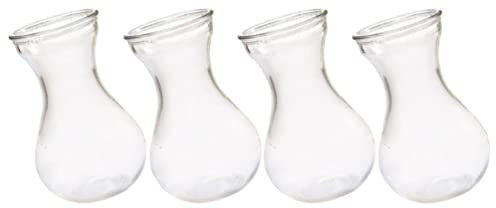 YARNOW 4stücke Glasvase Kreative Hydroponik Blumenvasen Transparente Deko-vasen Für Wohnzimmertisch Büro Und Hochzeit Vielseitige Tischdeko Für Blumen Und Pflanzen