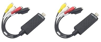 2 set of USB 2.0 VIDEO/AUDIO Converter Audio Video Adapter Easycap Capture Card
