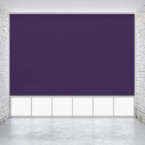 Verdunkelungsrollo Ohne Bohren 55 x 100 cm Blickdicht Sichtschutz Jalousie Rollo für Fenster Höhe Stufenlos Verstellbar für Schlafzimmer, Lila