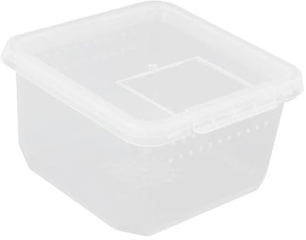 DOITOOL Mini Terrarium Reptilien Zuchtbox Mit Klappbarem Deckel Transport Futterbox Für Kleine Spinnen Eidechsen Frösche Reptilien Leicht Zu Reinigen Und Ausbruchsicher