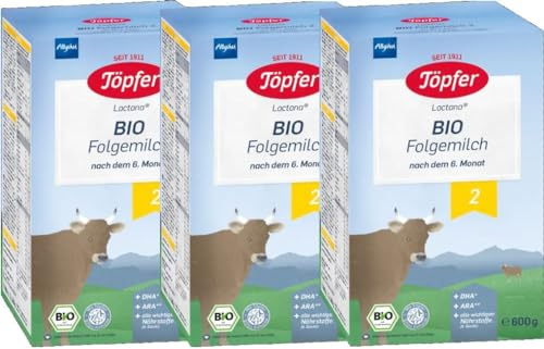 Töpfer Bio Lactana 2 Folgemilch 3 x 600g (3er Pack)