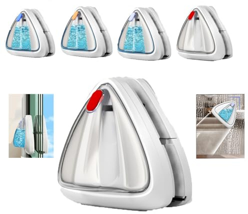 Hooha Fensterputzer Magnetisch Für Einfach Fenster, 2.5M Sicherheitsseil,Anti-Tropf-Material Nicht Leicht Abzufallen Doppelseitig Wasser Gefüllt Automatische Wasserauslass Fensterreiniger (25-35mm)