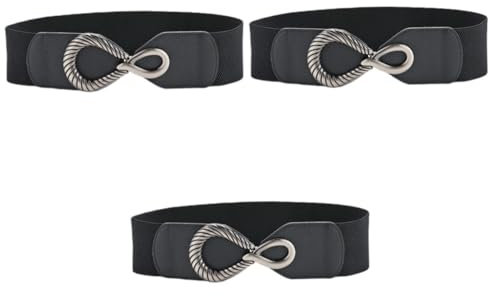 VALICLUD 3stücke Elastischer Taillengürtel Für Damen Breiter Verstellbarer Gürtel Aus Strapazierfähigem Material Für Kleider Mode-accessoire Für Alltag Und Besondere Anlässe Mit