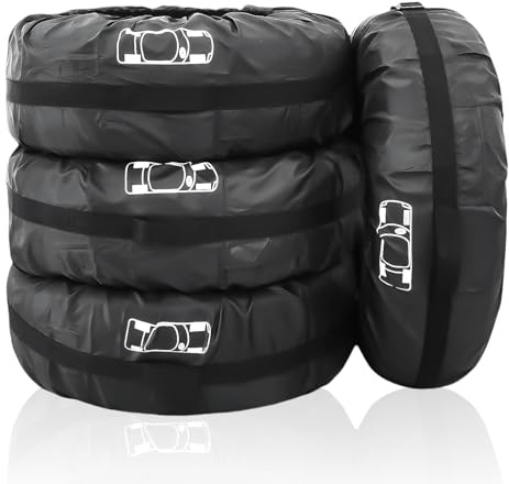 Juego de 4 bolsas para neumáticos, 19 – 23 pulgadas, bolsa impermeable para neumáticos, funda protectora para neumáticos, funda protectora para neumáticos, cubierta de neumáticos, cubierta de rueda de
