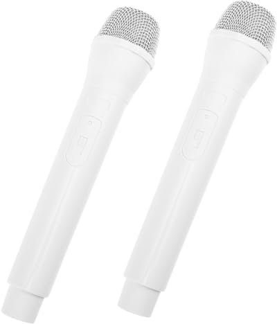 MUSISALY 2pcs Realistic Handheld Microphone Prop for Boys and Girls Simulated Microphone Toy for Pretend Play Lightweight and Safe for Singing and Role Play Activities