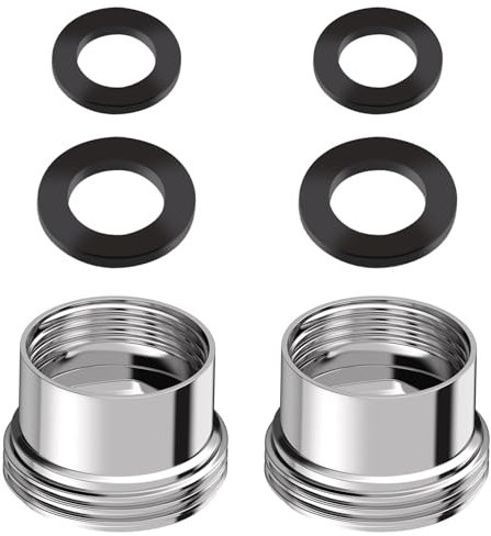 QZKJQDD Adaptador de grifo M18 a M22, adaptador de grifo, adaptador de grifo de cocina, adaptador de rosca de grifo, adaptador para grifo de fregadero para conectar una manguera de jardín, con junta