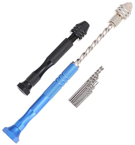 DOITOOL Herramientas Para Taladro Manual Brocas Retorcidas De Acero Para Color Negro y Azul Para Bricolaje y Joyería
