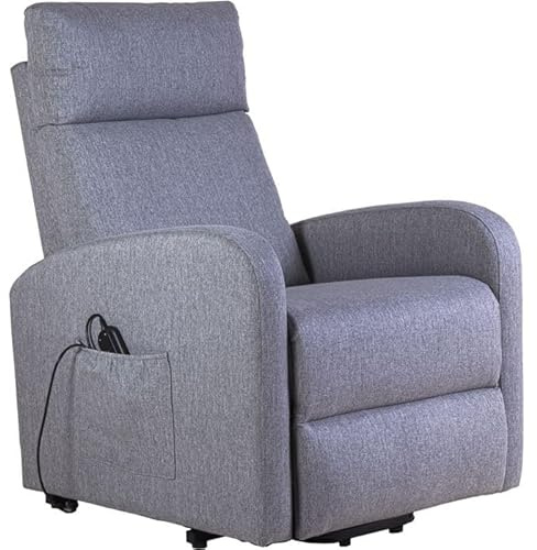 Shiito | Modelo Lua JC - Sillón Relax Eléctrico Power Lift | Máximo Relax y Comodidad con Sistema de elevación | Color Gris - 65 x 85 x 101 cm