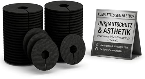 iplusmile 30 Stück Vlies Mulchring Für Bäume Atmungsaktive Unkrautmatte Aus Vlies Wurzelschutzgewebe Für Pflanzenschutz Luft- Und Wasserdurchlässig Für Garten Und Topf