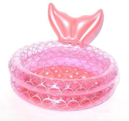 Piscina Gonfiabile Per Bambini A Forma Di Sirena Per Interno, Giardino, Spiaggia, Mare 150 x 28 cm