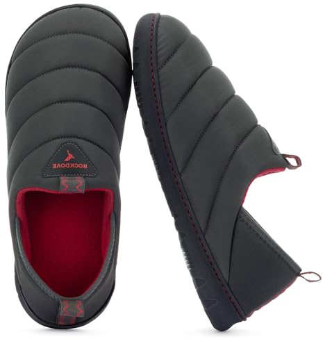 RockDove Zapatillas Pufflite para Hombre, 42 EU, Gris Oscuro Rojo