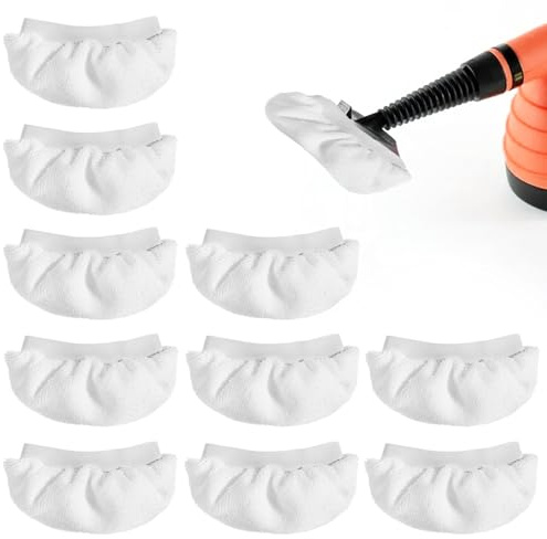 Lnngub 10 accessori per pulitore a vapore, riutilizzabili, accessori per getto a vapore, panni in microfibra lavabili per pulitore a vapore portatile