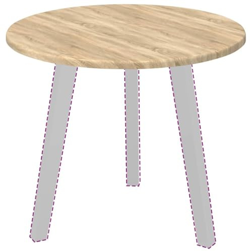 vidaXL Encimera Roble Sonoma 50 x 50 x 1,5 cm Madera contrachapada, Mesa Redonda Elegante, diseño Minimalista, Superficie Ideal para Comer, Madera Resistente, Acabado Suave