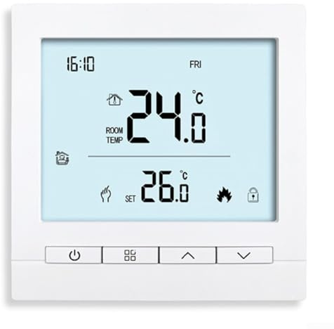 Termostato Smart WiFi Touchscreen, Regolatore di Temperatura WiFi Parete Digitale Programmabile Termostato Ambiente Per Tuya Per Caldaia A Gas (land2)