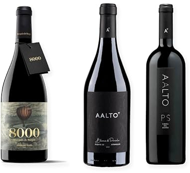 vino Ribera del Duero ofertas 8000 Marqués de Burgos, Aalto Blanco de Parcela y Aalto PS pack tres botellas 75 cl