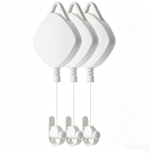 ABS för vr kabelorganiserare teleskopsladd 180 cm räckvidd ABS (vit (3 st)) | Infällbar design, tyst drift, förhindrar trassel, ABS, smidig spelupplevelse