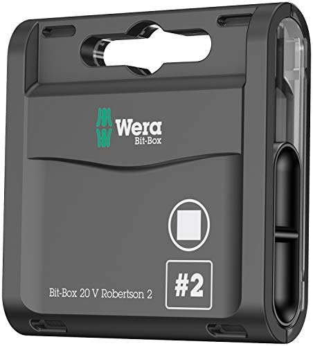 Wera 05057790001 Bit-Sortiment, Bit-Box 20 V Robertson 2, 20-teilig