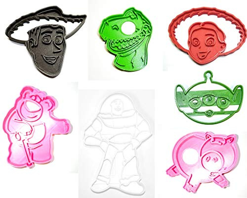 INSPIRED BY TOY THEME CHARACTERS BUZZ WOODY JESSIE SET OF 7 COOKIE CUTTERS MADE IN USA PR1003