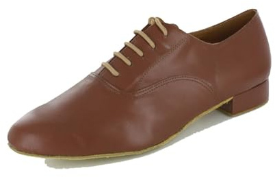 MGM-Joymod Men's Standard Classic Lace-up Closed Toe Social Dacne Salsa Tango Jazz Rumba Ballroom Latin Modern Dance Shoes/Brown 13 M US