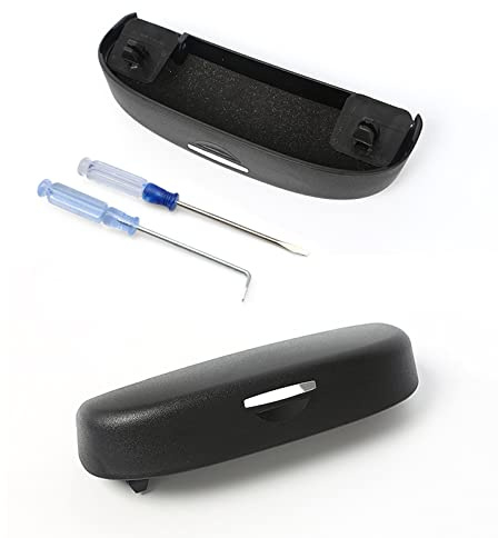 CDEFG Sonnenbrillenhalter Brillenetui für VW T-ROC 2018-2021 Auto Brillenhalter Auto Glasses Case Holder Brillenetui Käfig (Schwarz)