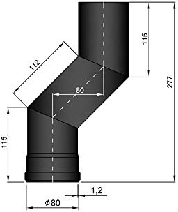 Versatzbogen Pelletrohr 80 mm Durchmesser 80 mm Versatz S - Bogen AdoroSol Vertriebs GmbH