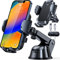 YRU 2025 Ultimate Car Phone Holder 【90+LBS Strongest Suction & Military-Grade】【Patent & Safety Certs】 Dash Window Vent Cradle Van Automobile Accessories for iPhone 16 Pro Max 15 14 Samsung, Black