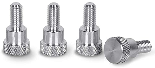 PrecisionGeek Moleté Pouce vis/Vis d'épaule Aluminium M3 x 10mm L-20mm Lot de 4