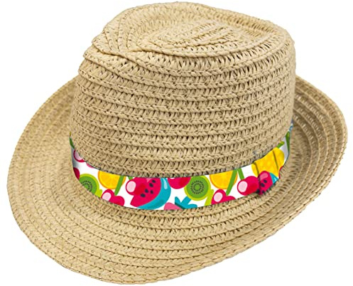 Croci Sombrero Cruzado para Mascotas, Sombrero de Paja para Perros y Gatos | Frutas DE Lujo | Medida: 8 CM
