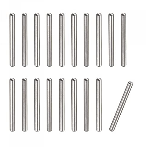sourcing map 100Stk Spannstift 304 Edelstahl Rund Flach Holz Stützregale Befestigung 1.5x14mm