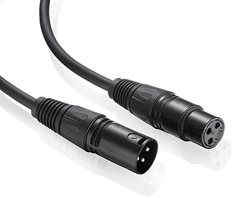 Rtinle Cavo XLR Bilanciato per Microfono Professionale, Maschio a Femmina (30 CM)