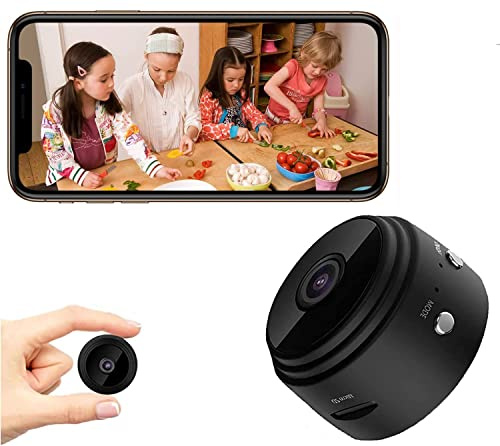 Mini Hidden Spy Camera 1080P Full HD Magnetic WiFi Camera Motion Detection Wireless WiFi Camera with Audio and Video Home Security Surveillance Cam with Night Vision Motion Detection