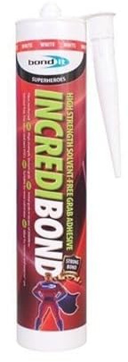 Bond-It Incredibond Grab Sealant Adhesive 310ml - White Solvent Free Adhesive Strong Rapid Grab Adhesive Stick Interior Exterio