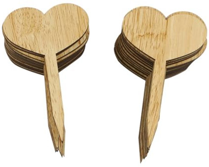 Supvox 30stücke Teiliges Holz-gartenstecker Herzform Langlebige Gartenetiketten Für Pflanzenbeschriftung Dekorative Namensschilder Für Töpfe Blumen Gemüse Gartendeko