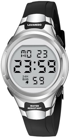 Timever Watches for Women Sport Digital Womens Watch Waterproof with Silicone Strap Alarm/Stopwatch/Chronograph/LED Back Light