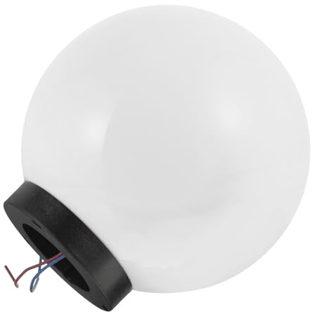 OSALADI Cubierta Para Lámpara De Globo De Luz Exterior, Pantalla De Repuesto De Plástico Translúcido 200x95 Mm, Cubierta De Luz Para Jardín y Postes, Accesorio Duradero Para Uso Al Aire Libre