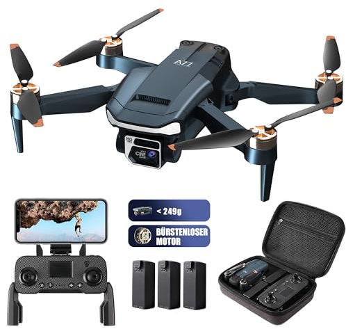 Dauerhafter bürstenloser Motor-Drohne mit 84 Minuten super langer Flugzeit, Drohne mit 4K HD-Kamera für Anfänger, CHUBORY A77 WiFi FPV Quadcopter, Automatisches Folgen, Auto-Hover, A77-DE-250331-5