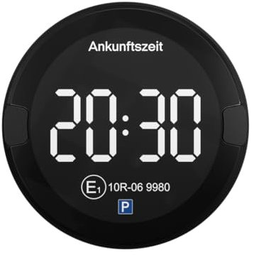 OOONO P-DISC NO2 – Disque de stationnement électronique avec homologation automobile – Disque de stationnement numérique automatique avec autorisation de circulation KBA selon la législation allemande