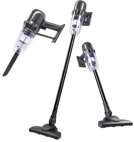 CLEANmaxx Aspirapolvere a batteria, 2 in 1, aspirapolvere manuale e aspirapolvere per pavimenti, max. 30 minuti, senza fili, potente, ricaricabile, con tubo di prolunga (80 cm) e set di ugelli