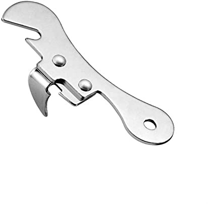 HAODUOO Dosenöffner, Dosenöffner, Edelstahl, manueller Dosenöffner, bequemer, gut greifender Dosenöffner for Dosengläser, Flaschendosen(Silver)
