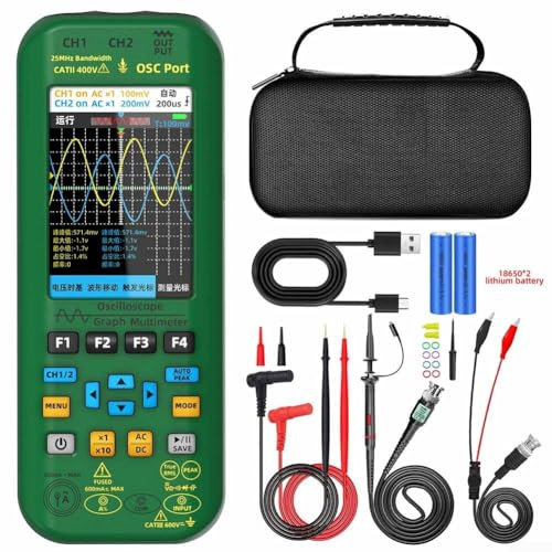 Oscilloscopio palmare digitale, O7 Oscilloscopio Portatile Digitale Larghezza di banda 25MHz Multimetro Generatore di Segnale Per Industria