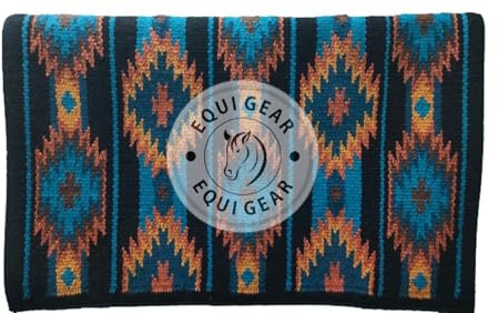 EQUIEMPRESS Sattelunterlage Western Ranch/Westernsatteldecke aus Neuseelandwolle, Top Wool Pad Sensor Flex (Anpassung möglich) A-394 (34 x 38)
