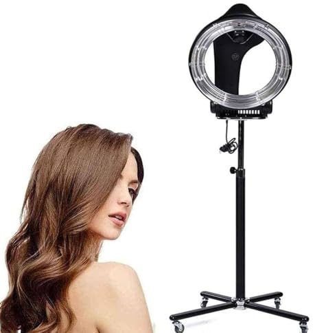 Secador Pelo Profesional, Vaporizador Infrarrojo Pared/De Pie, Procesador Color Calentador Placas, S istema De Peluquería Campana Con Temporizador Y Temperatura Ajustables,Vertical
