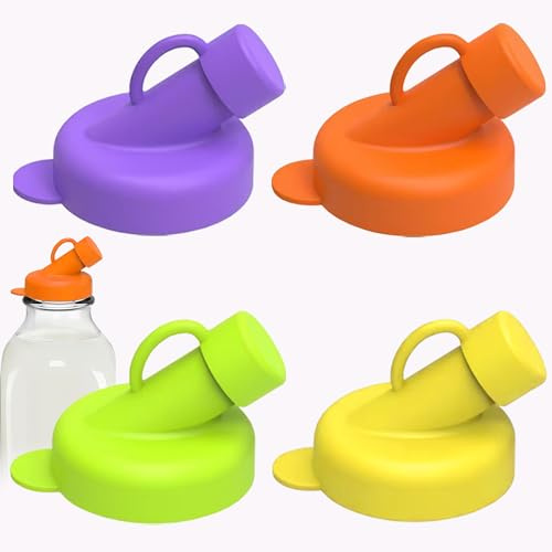 4 PCS Silicone Milk Bottle Caps, Glass Milk Bottle Lids Dispenser Cap Snap On Covers Reusable Replacement Lids for 48mm Diameter Pour Spout Fit Libbey Stanpac The Dairy Shoppe Stock Your Home