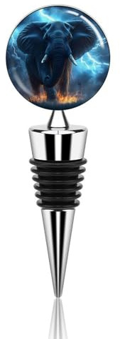 African Elephant Braving Thunders Trendy Wine Stoppers Reusable Champagne Bottle Corks Sealed Beverages Beer Bottle Caps